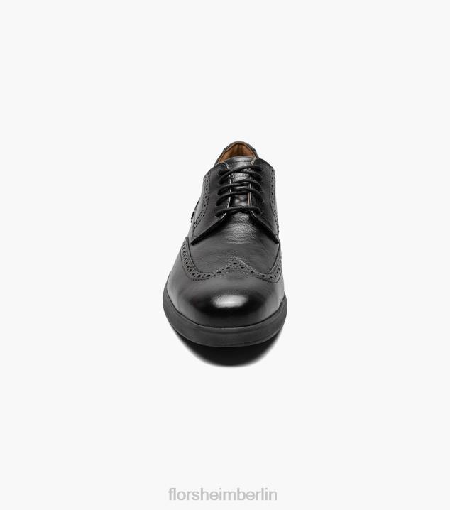 D280405 Schwarz Schuhwerk Männer Florsheim Flair Work Steel Toe Wingtip Oxford