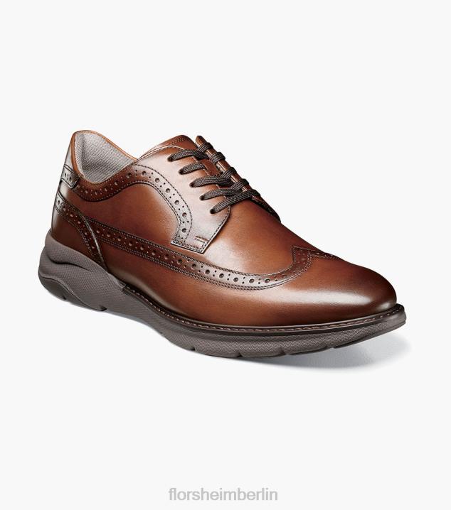 D28040 Cognac Schuhwerk Männer Florsheim Frenzi Wingtip Oxford