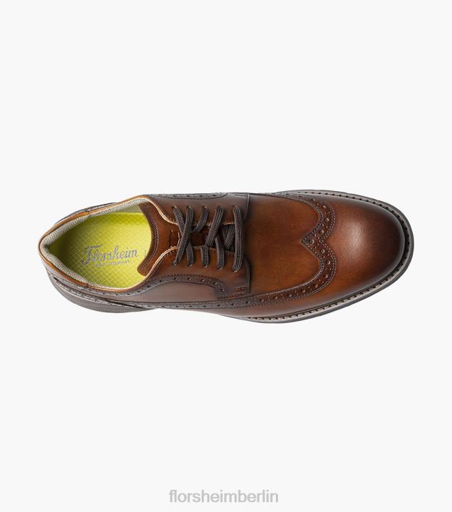 D28040 Cognac Schuhwerk Männer Florsheim Frenzi Wingtip Oxford