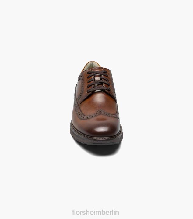 D28040 Cognac Schuhwerk Männer Florsheim Frenzi Wingtip Oxford