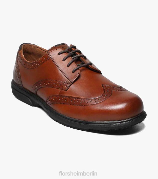 D280414 braun Schuhwerk Männer Florsheim Loedin Work Steel Toe Wingtip Oxford