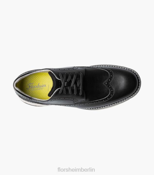 D28041 Schwarz Schuhwerk Männer Florsheim Frenzi Wingtip Oxford