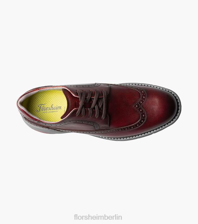D28043 Burgund Schuhwerk Männer Florsheim Frenzi Wingtip Oxford