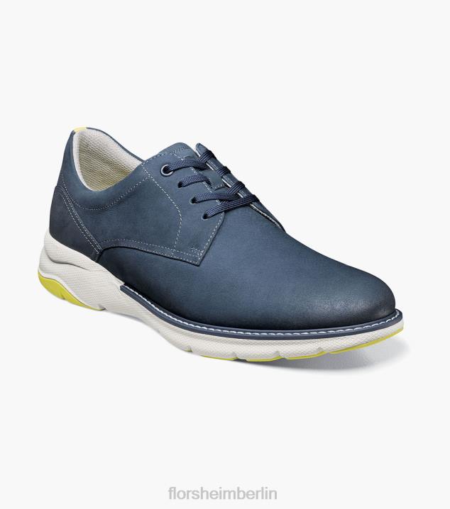 D28044 marineblaues Nubuk Schuhwerk Männer Florsheim Frenzi Plain Toe Oxford