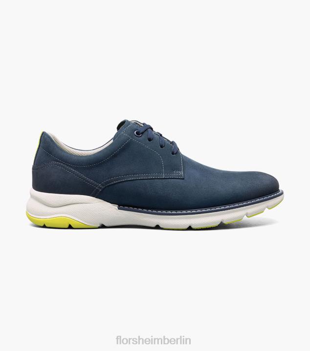 D28044 marineblaues Nubuk Schuhwerk Männer Florsheim Frenzi Plain Toe Oxford