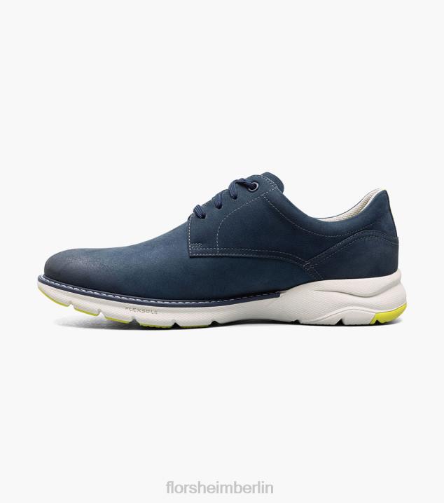 D28044 marineblaues Nubuk Schuhwerk Männer Florsheim Frenzi Plain Toe Oxford