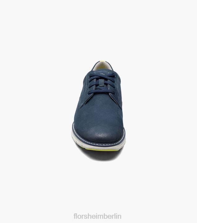 D28044 marineblaues Nubuk Schuhwerk Männer Florsheim Frenzi Plain Toe Oxford