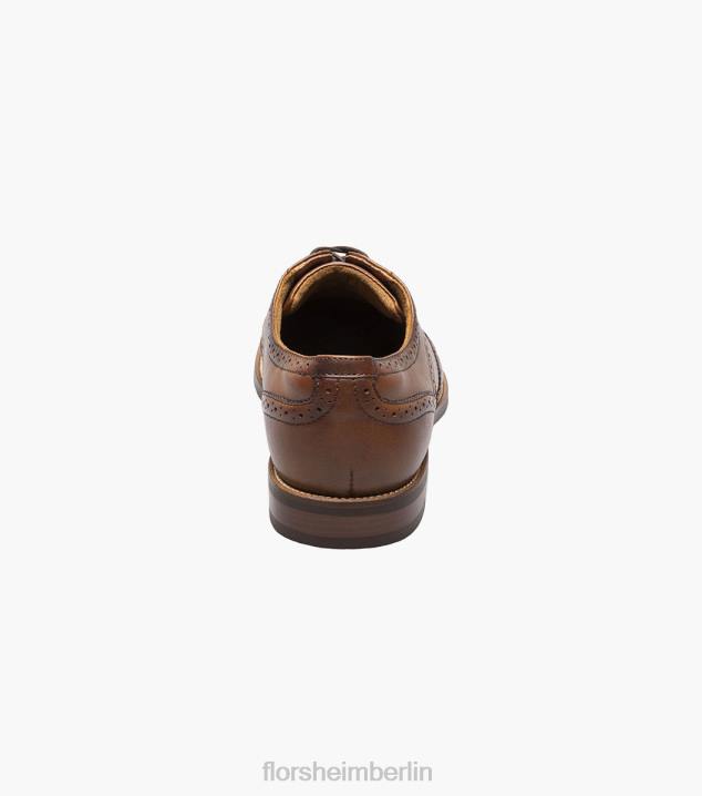D28051 Cognac Schuhwerk Männer Florsheim Rucci Wingtip Oxford