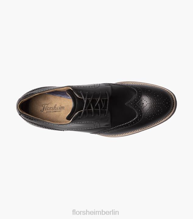 D28052 Schwarz Schuhwerk Männer Florsheim Rucci Wingtip Oxford