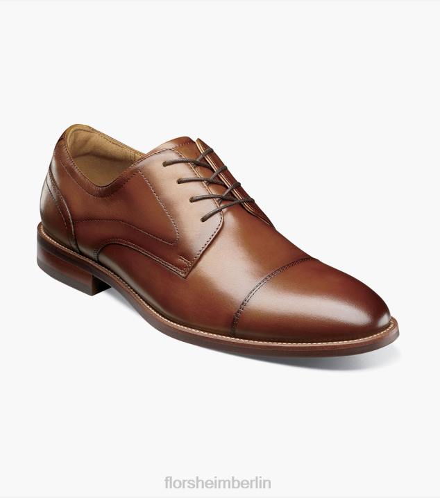 D28053 Cognac Schuhwerk Männer Florsheim Rucci Cap Toe Oxford
