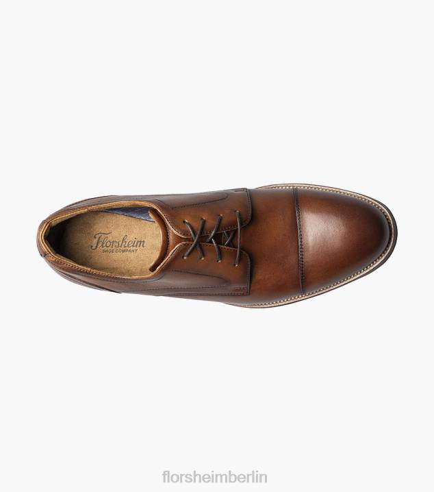 D28053 Cognac Schuhwerk Männer Florsheim Rucci Cap Toe Oxford