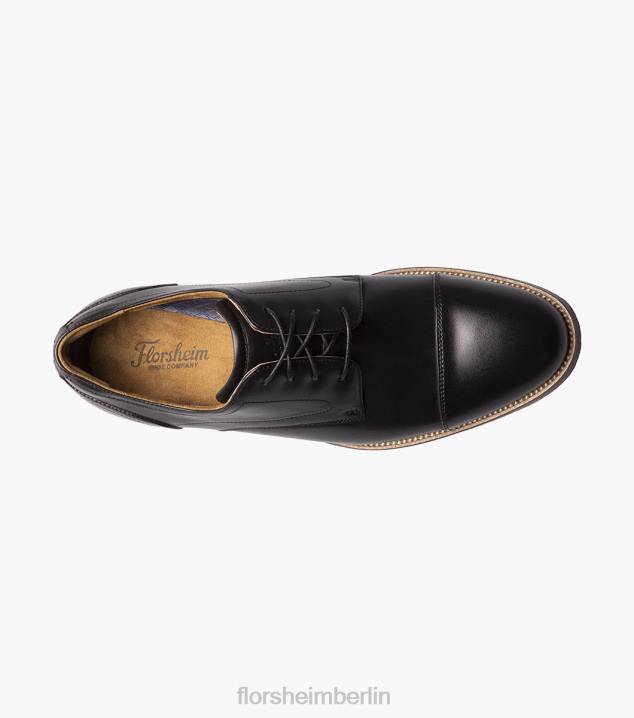 D28054 Schwarz Schuhwerk Männer Florsheim Rucci Cap Toe Oxford