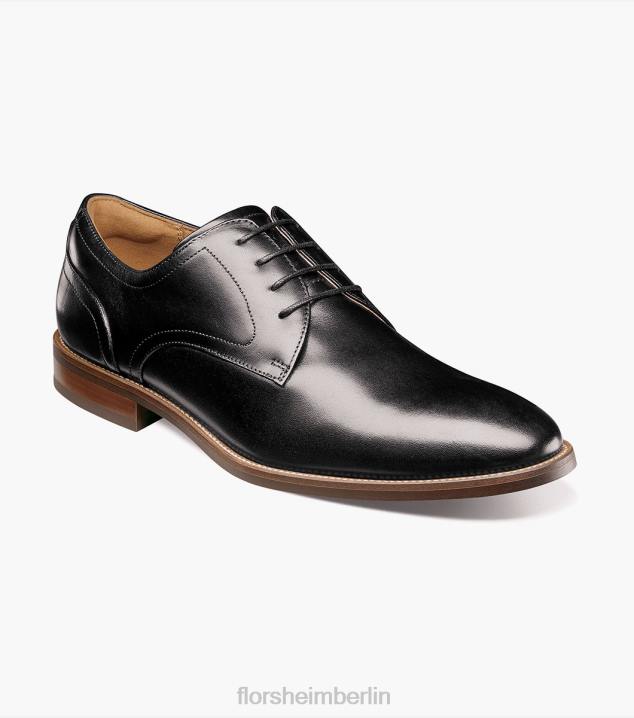 D28055 Schwarz Schuhwerk Männer Florsheim Rucci Oxford mit schlichter Zehenpartie