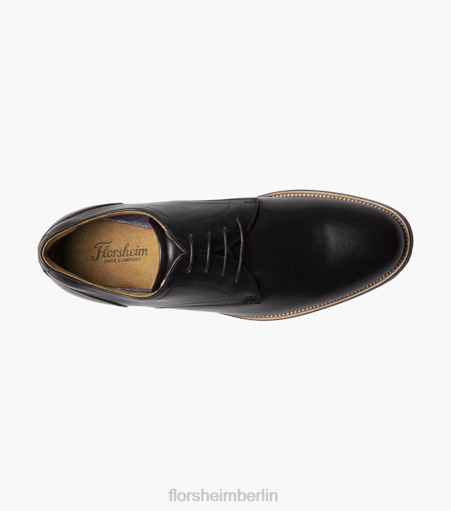 D28055 Schwarz Schuhwerk Männer Florsheim Rucci Oxford mit schlichter Zehenpartie