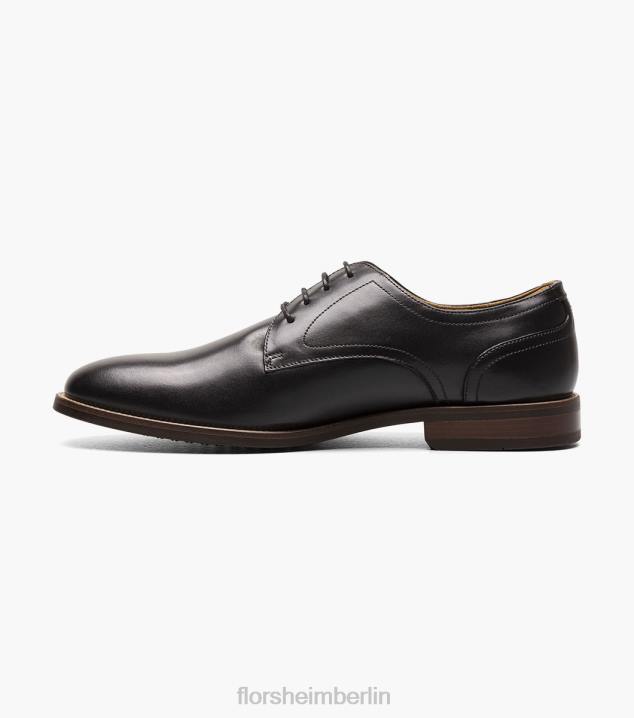 D28055 Schwarz Schuhwerk Männer Florsheim Rucci Oxford mit schlichter Zehenpartie