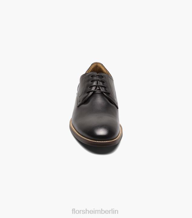 D28055 Schwarz Schuhwerk Männer Florsheim Rucci Oxford mit schlichter Zehenpartie
