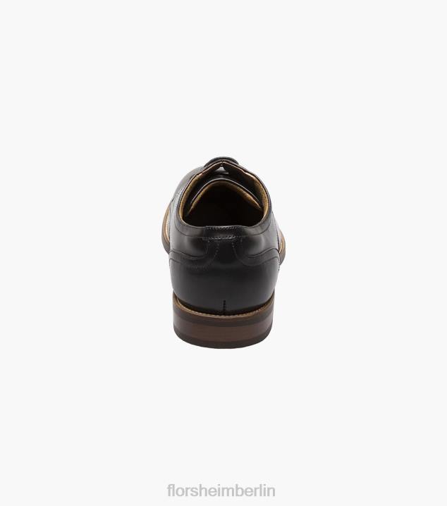 D28055 Schwarz Schuhwerk Männer Florsheim Rucci Oxford mit schlichter Zehenpartie