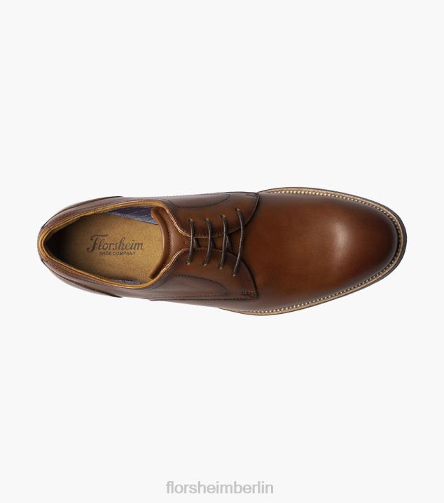 D28056 Cognac Schuhwerk Männer Florsheim Rucci Oxford mit schlichter Zehenpartie