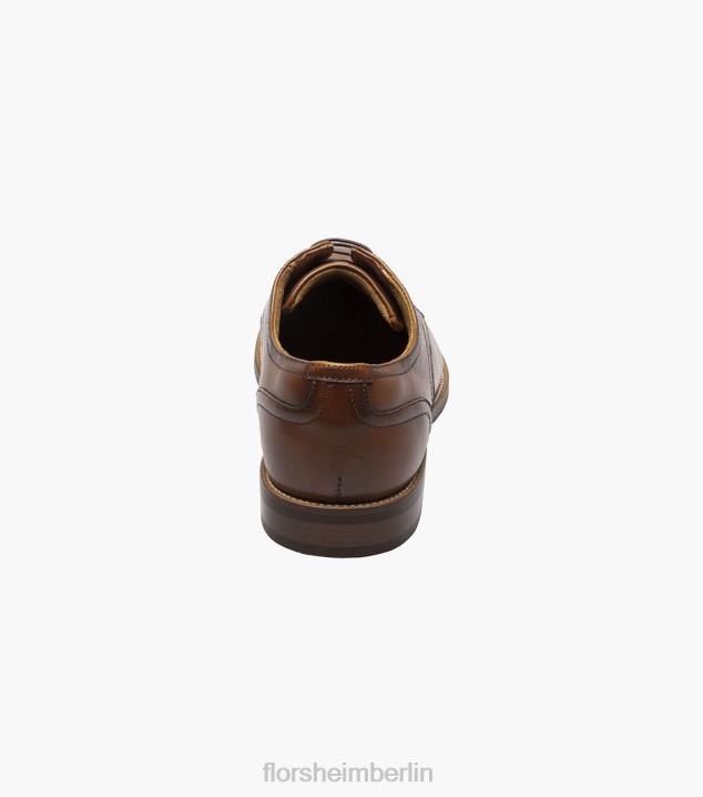 D28056 Cognac Schuhwerk Männer Florsheim Rucci Oxford mit schlichter Zehenpartie