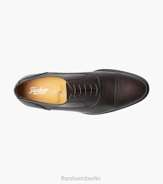 D28063 dunkelbraun Schuhwerk Männer Florsheim Ravel Cap Toe Oxford