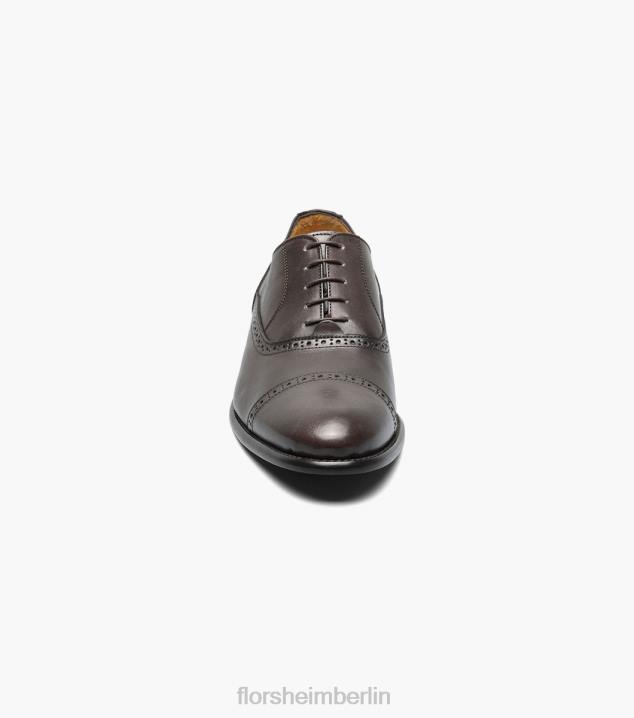 D28063 dunkelbraun Schuhwerk Männer Florsheim Ravel Cap Toe Oxford