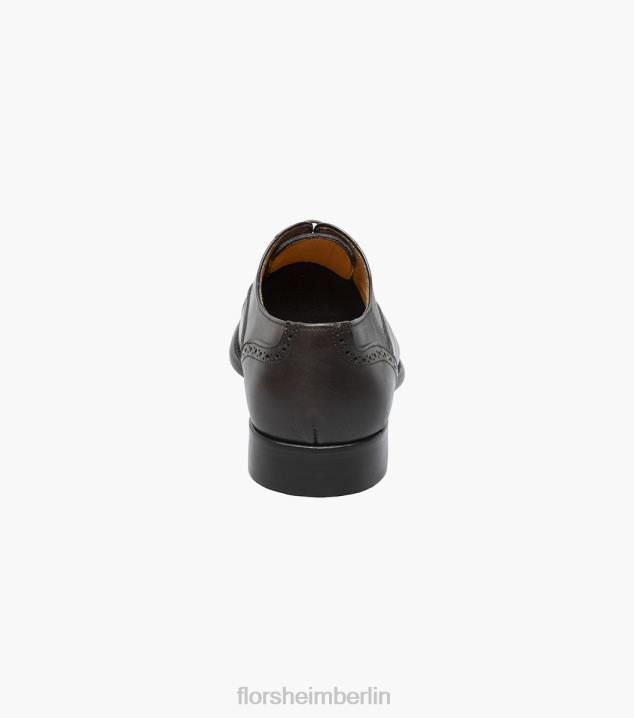 D28063 dunkelbraun Schuhwerk Männer Florsheim Ravel Cap Toe Oxford