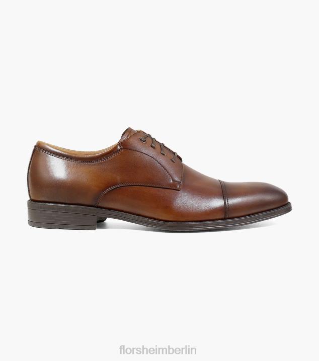 D28071 Cognac Schuhwerk Männer Florsheim Azzio Cap Toe Oxford