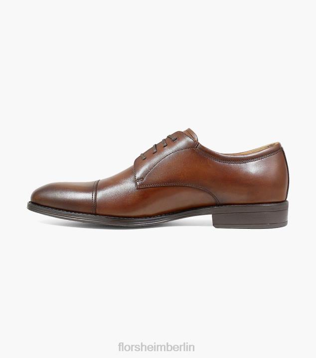 D28071 Cognac Schuhwerk Männer Florsheim Azzio Cap Toe Oxford