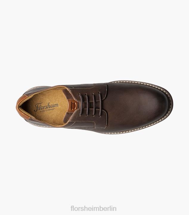 D28082 braunes Ch Schuhwerk Männer Florsheim Norwalk Plain Toe Oxford