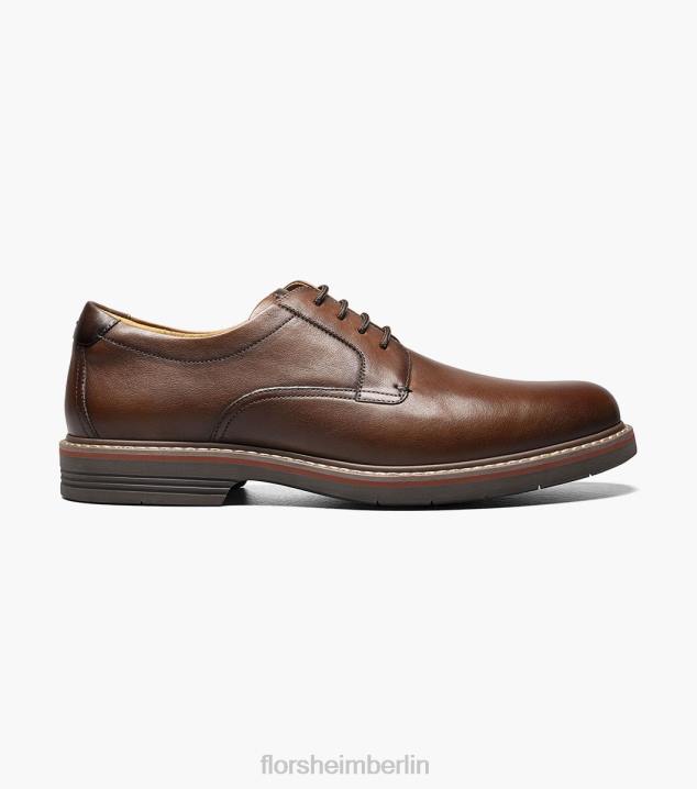 D28083 Cognac fiel Schuhwerk Männer Florsheim Norwalk Plain Toe Oxford