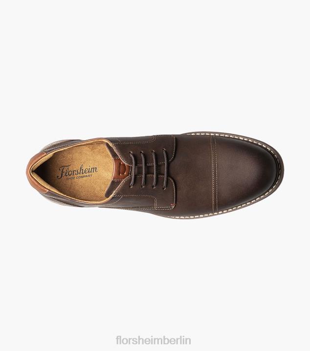 D28086 braunes Ch Schuhwerk Männer Florsheim Norwalk Cap Toe Oxford