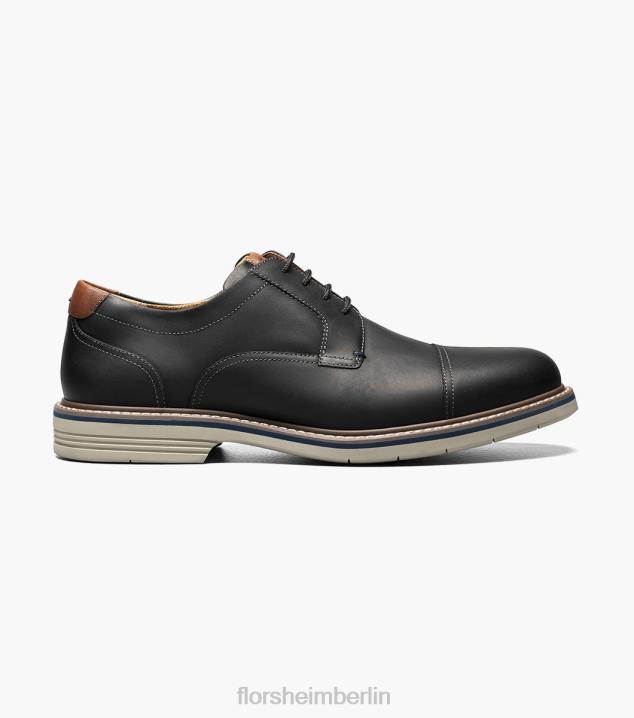 D28087 schwarzes Ch Schuhwerk Männer Florsheim Norwalk Cap Toe Oxford