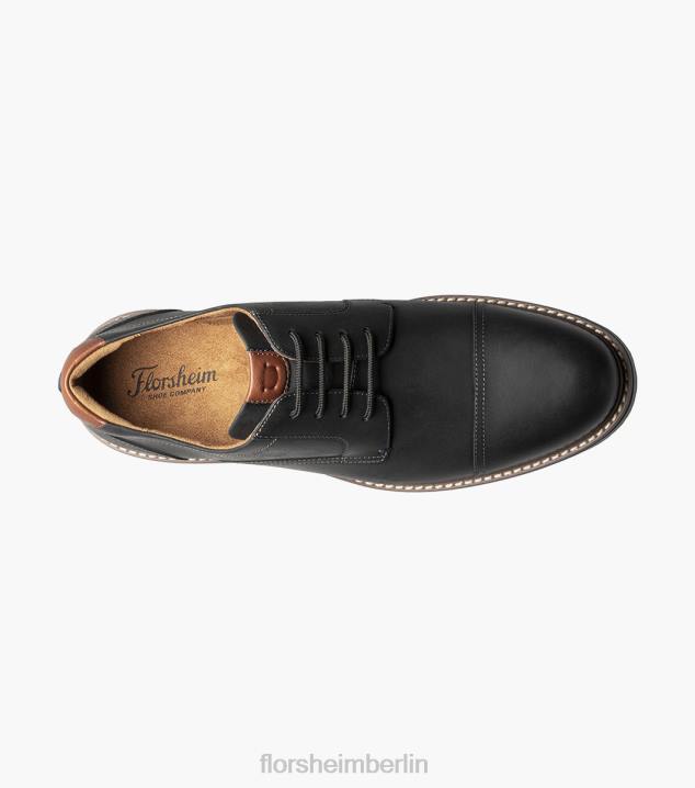 D28087 schwarzes Ch Schuhwerk Männer Florsheim Norwalk Cap Toe Oxford