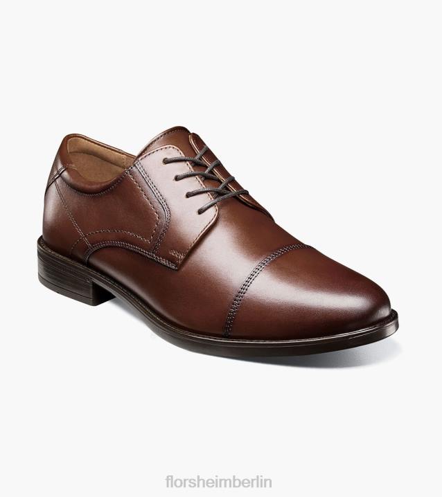 D28091 Cognac Schuhwerk Männer Florsheim Midtown Cap Toe Oxford