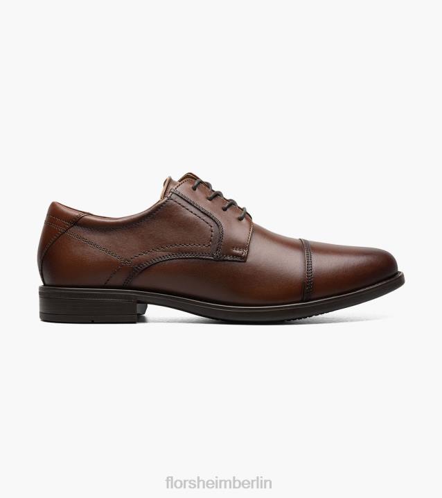 D28091 Cognac Schuhwerk Männer Florsheim Midtown Cap Toe Oxford