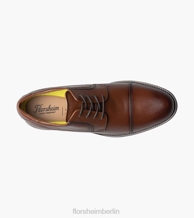 D28091 Cognac Schuhwerk Männer Florsheim Midtown Cap Toe Oxford