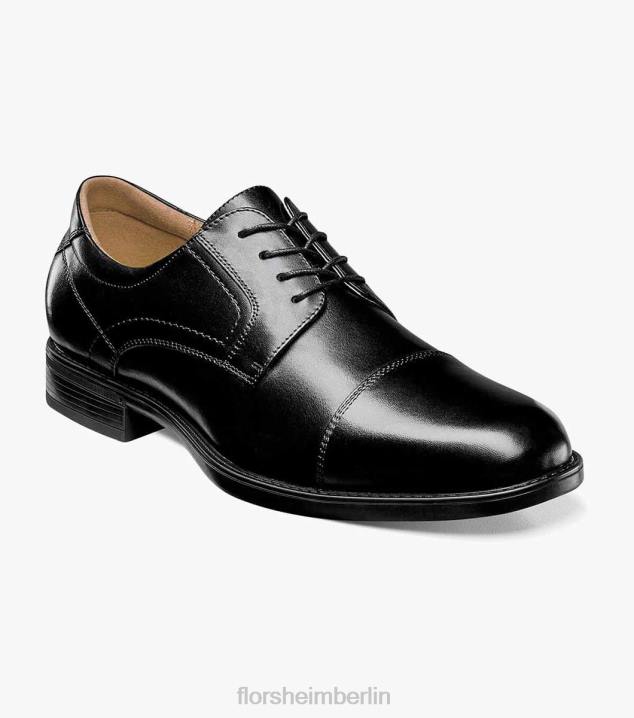 D28092 Schwarz Schuhwerk Männer Florsheim Midtown Cap Toe Oxford