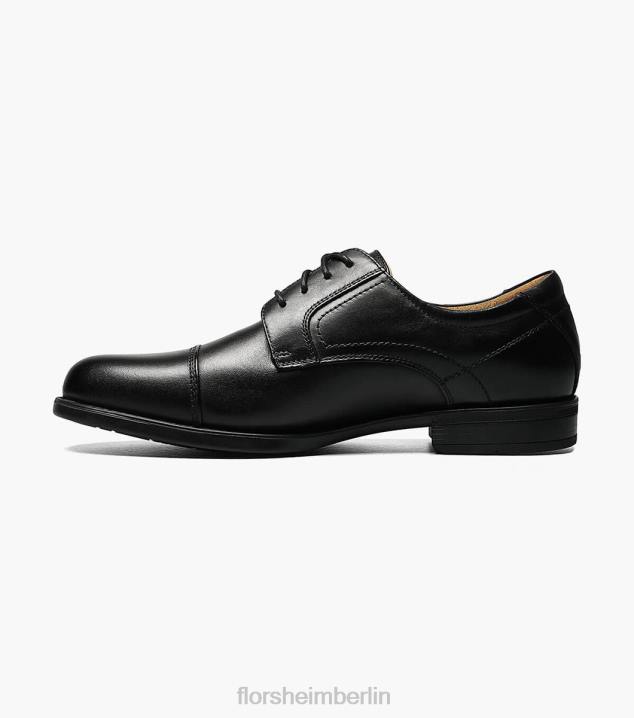 D28092 Schwarz Schuhwerk Männer Florsheim Midtown Cap Toe Oxford