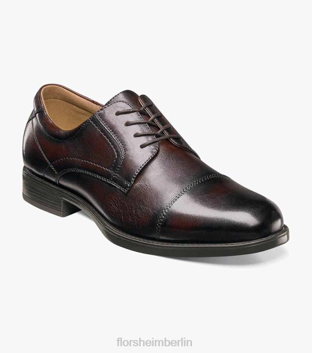 D28093 braun Schuhwerk Männer Florsheim Midtown Cap Toe Oxford
