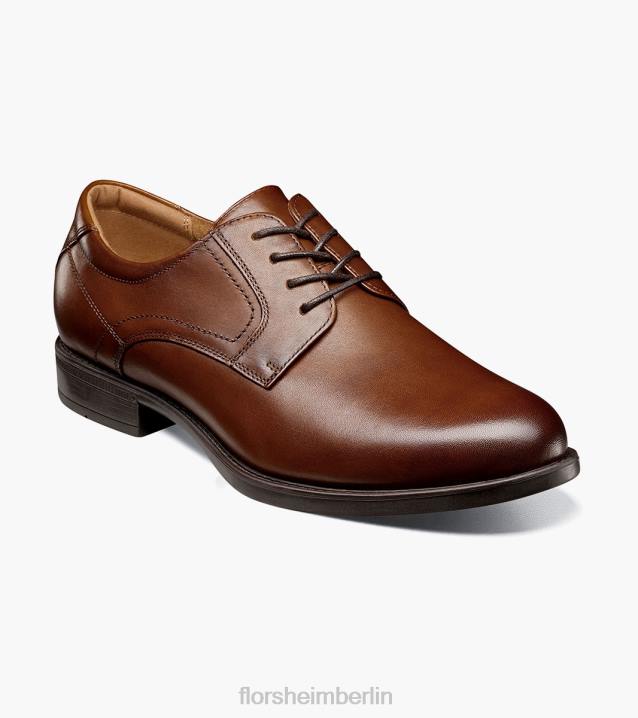 D28095 Cognac Schuhwerk Männer Florsheim Midtown Plain Toe Oxford