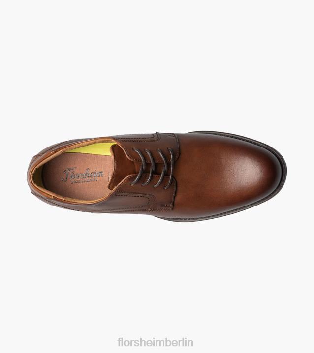 D28095 Cognac Schuhwerk Männer Florsheim Midtown Plain Toe Oxford