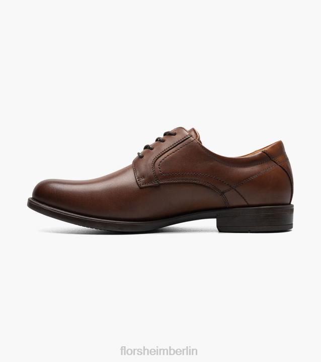 D28095 Cognac Schuhwerk Männer Florsheim Midtown Plain Toe Oxford
