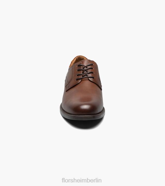 D28095 Cognac Schuhwerk Männer Florsheim Midtown Plain Toe Oxford