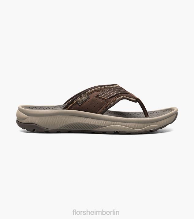 D280369 braunes Ch Schuhwerk Männer Florsheim Tread Lite 2 Zehenstegsandale