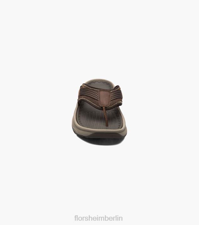 D280369 braunes Ch Schuhwerk Männer Florsheim Tread Lite 2 Zehenstegsandale