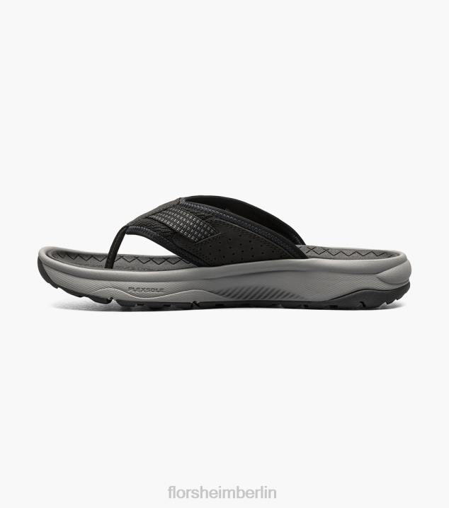 D280372 Schwarz Schuhwerk Männer Florsheim Tread Lite 2 Zehenstegsandale