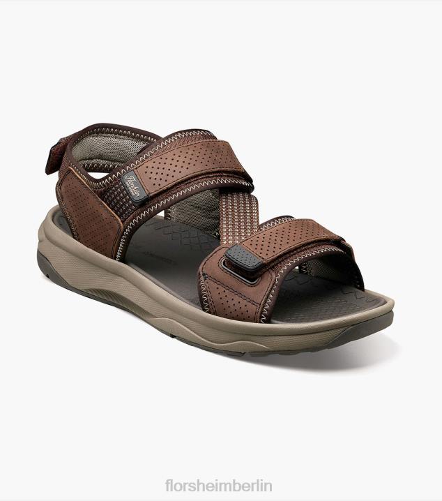 D280374 braunes Ch Schuhwerk Männer Florsheim Tread Lite 2 River Sandale