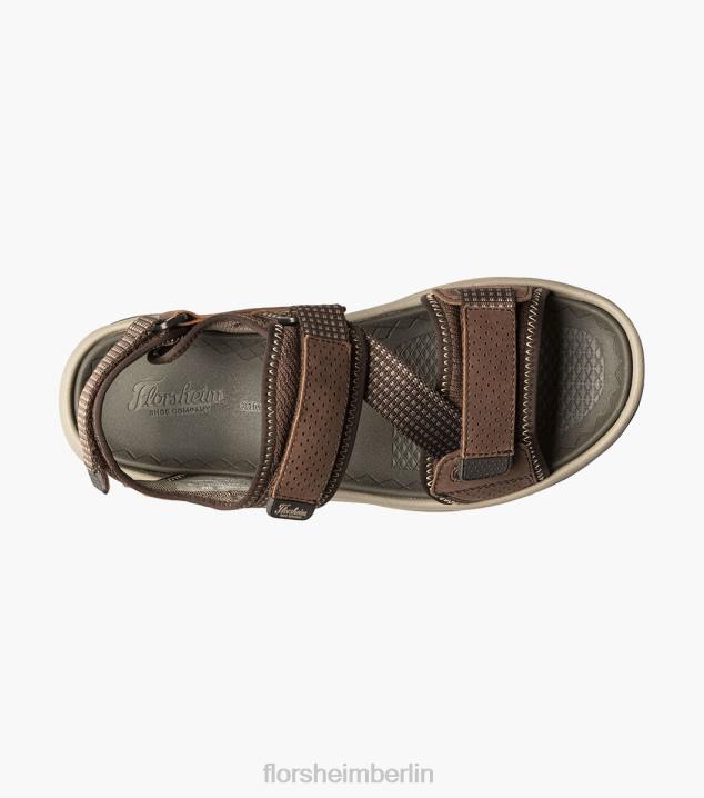 D280374 braunes Ch Schuhwerk Männer Florsheim Tread Lite 2 River Sandale