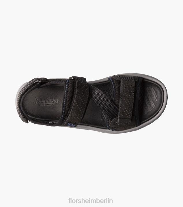 D280375 Schwarz Schuhwerk Männer Florsheim Tread Lite 2 River Sandale