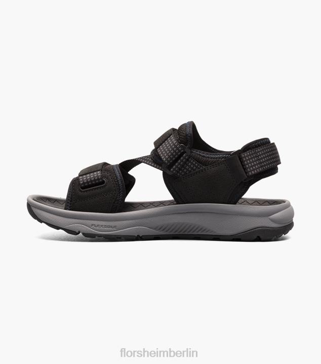 D280375 Schwarz Schuhwerk Männer Florsheim Tread Lite 2 River Sandale